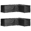 vidaXL Gartenmöbel-Abdeckungen in L-Form 2 Stk. 18 Ösen 285x220x80 cm