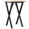 vidaXL Esstisch X-Gestell 50x50x75,5cm Massivholz Kiefer und Stahl