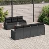 vidaXL Gartensofa-set mit Speicher 8 pcs Schwarz Poly-Rattan