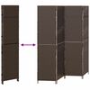 vidaXL Raumteiler Braun 195 x 180 cm Poly-Rattan