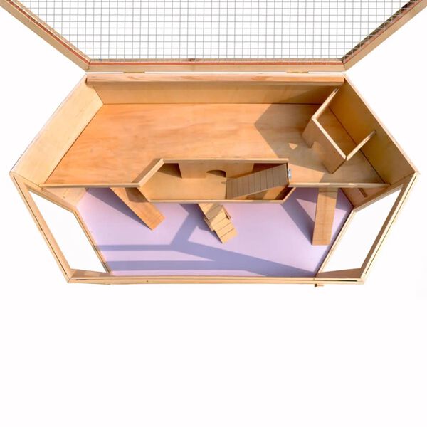 vidaXL Hamsterk&auml;fig Kleintierk&auml;fig Holz Sechseckig