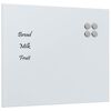 vidaXL Magnettafel Wandmontage Wei&szlig; 60x50 cm Hartglas