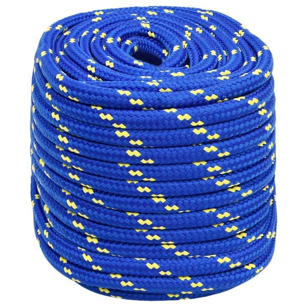 vidaXL Bootsseil Blau 16 mm 100 m Polypropylen