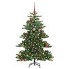 vidaXL K&uuml;nstlicher klappbarer Weihnachtsbaum Gr&uuml;n 150 cm PVC und Stahl