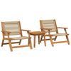 vidaXL Gartenst&uuml;hle mit Tisch 3 pcs Beige Massivholz Akazie
