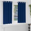 vidaXL Verdunkelungs-Vorhänge mit Ringen 2 pcs Dunkelblau 175 x 140 cm