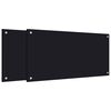 vidaXL K&uuml;chenr&uuml;ckw&auml;nde 2 Stk. Schwarz 80x40 cm Hartglas