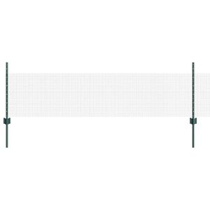 vidaXL Zaun mit Pfosten Gr&uuml;n 0,5 x 10 m Stahl