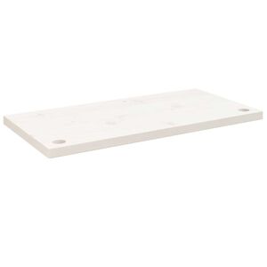 vidaXL Schreibtischplatte Wei&szlig; 80x40x2,5 cm Massivholz Kiefer