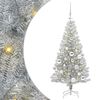 vidaXL Weihnachtsbaum mit 150 LEDs mit St&auml;nder Silber 120 cm PET