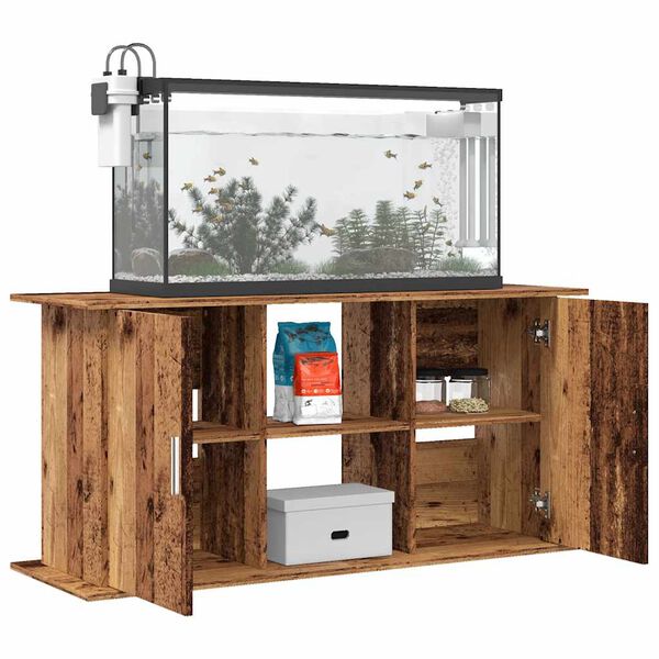 vidaXL Aquariumst&auml;nder Altholz-Optik 121x41x58 cm Holzwerkstoff