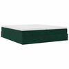vidaXL Ottoman-Bett mit Matratzen Dunkelgr&uuml;n 200x200 cm Samt