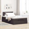 vidaXL Ottoman-Bett mit Matratze Dunkelbraun 120x200 cm Stoff