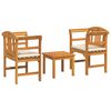 vidaXL Gartenrosen-Lounge-Set 3 stk. Massivholz Akazie