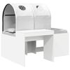 vidaXL Bett mit Tunnel 4 pcs Artisian Eiche und Wei&szlig; Holzwerkstoff
