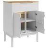 vidaXL Waschbeckenschrank mit Regal mit T&uuml;r FLORO Wei&szlig; 60 x 40 x 80 cm