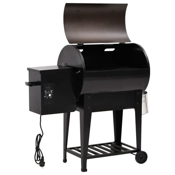 vidaXL Pelletgrill mit Ablage Schwarz 94 cm Eisen