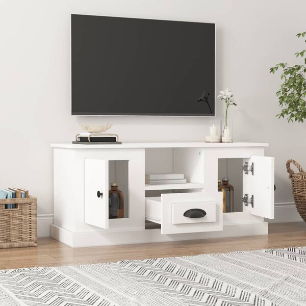 vidaXL TV-Schrank Weiß 100x35,5x45 cm Holzwerkstoff