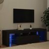 vidaXL TV-Schrank mit LED-Beleuchtung Schwarz 140x36,5x40 cm