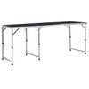 vidaXL Klappbarer Campingtisch Grau Aluminium 180 x 60 cm
