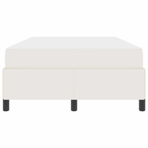 vidaXL Bettrahmen mit Matratze Creme 120 x 200 cm Stoff