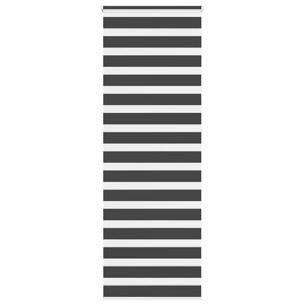 vidaXL Doppelrollo Schwarz 85x230 cm Stoffbreite 80,9 cm Polyester