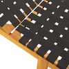 vidaXL Sonnenliege Schwarz Massivholz Akazie und Stoff
