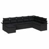 vidaXL Gartensofa-set 8 Stk. Schwarz Poly-Rattan