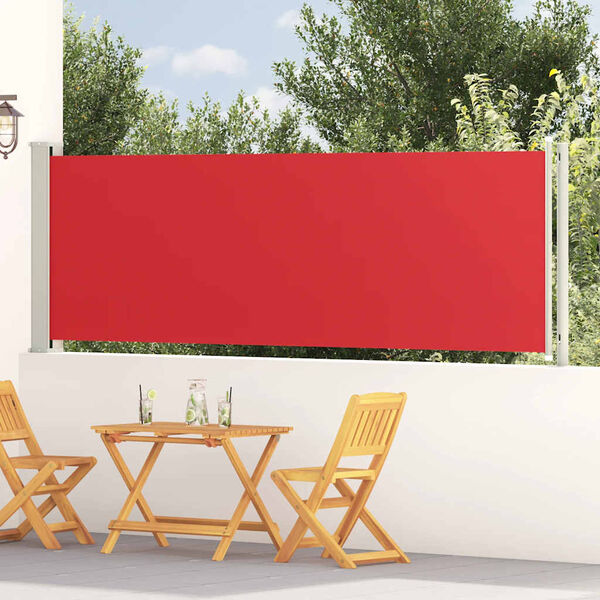 vidaXL Seitenmarkise Ausziehbar 117x600 cm Rot