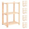 vidaXL Lagerregale 3 B&ouml;den 5 Stk. 60x38x90cm Massivholz Kiefer 150kg