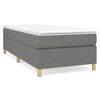 vidaXL Boxspringbett mit Matratze Dunkelgrau 100x200 cm Stoff