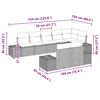 vidaXL Gartensofa-set mit Speicher 8 pcs Schwarz Poly Rattan