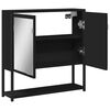 vidaXL Bad-Spiegelschrank Schwarz 60x16x60 cm Holzwerkstoff