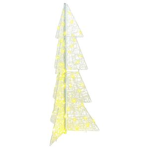 vidaXL Weihnachtsbaum 100 LEDs Warmes Wei&szlig; 120 cm Acryl