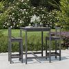 vidaXL 3-tlg. Gartenbar-Set Grau Massivholz Kiefer