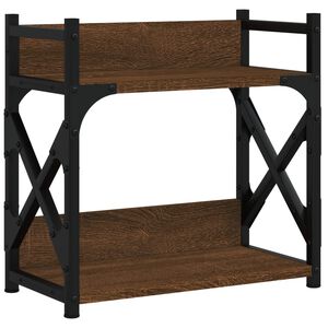 vidaXL Druckerst&auml;nder 2 Ablagen Braun Eichen-Optik 40x20x40 cm