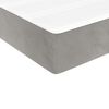 vidaXL Boxspringbett mit Matratze Hellgrau 140x190 cm Samt