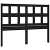 vidaXL Kopfteil Schwarz 205,5x4x100 cm Massivholz Kiefer