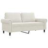 vidaXL 2-Sitzer-Sofa Creme 140 cm Samt