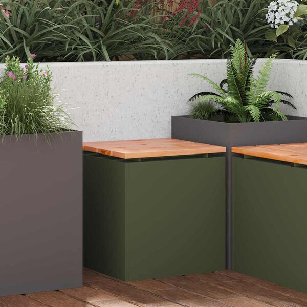 vidaXL Gartenbank Olive Gr&uuml;n 40 x 40 x 43 cm