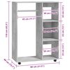 vidaXL Kleiderschrank Betongrau 80x40x110 cm Holzwerkstoff