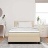 vidaXL Boxspringbett mit Matratze Creme 120 x 190 cm Stoff