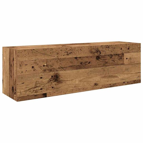vidaXL Bad-Wandschrank Altholz-Optik 100x25x30 cm Holzwerkstoff