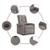 vidaXL Relaxsessel mit Aufstehhilfe Elektrisch Taupe Stoff
