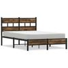 vidaXL Bettgestell ohne Matratze mit Kopfteil Sonoma-Eiche 120x190 cm
