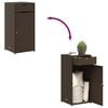 vidaXL Gartenschrank Braun 55x55x111 cm Poly Rattan