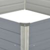 vidaXL Hochbeet 129 x 129 x 45 cm Verzinkter Stahl Grau