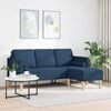 vidaXL Sofa Set mit Kissen Blau Polyester