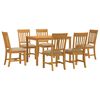 vidaXL Essgruppe 7 stk. Beige Massivholz Eiche
