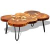 vidaXL Couchtisch 35 cm 6 Baumscheiben Massivholz Akazie